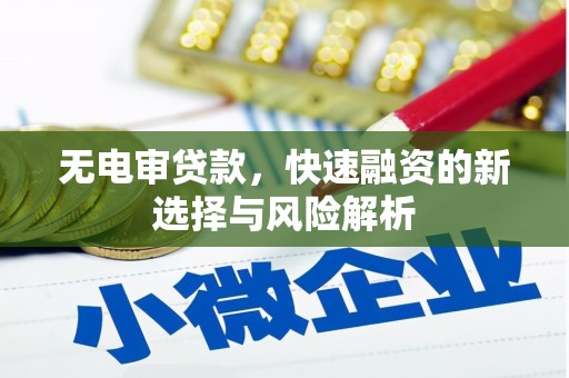 曲阳无电审贷款，快速融资的新选择与风险解析
