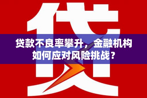 曲阳贷款不良率攀升，金融机构如何应对风险挑战？