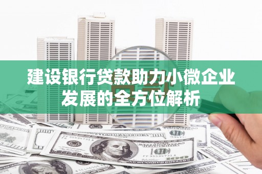 曲阳建设银行贷款助力小微企业发展的全方位解析